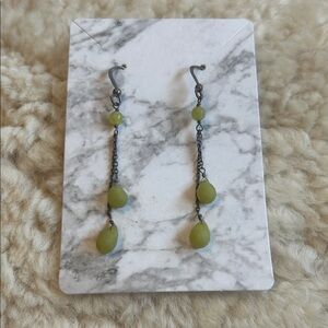 Elegant Green Drop Earrings